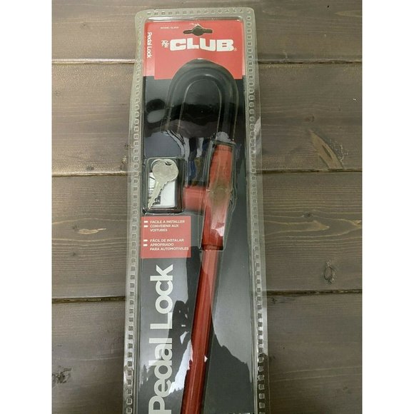 The Club Pedal Lock Easy To Install Red Steering Wheel Lock - New in Package - Picture 4 of 5
